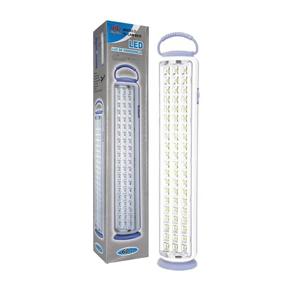 Lámpara / luz de emergencia recargable con 60 leds / lam6839