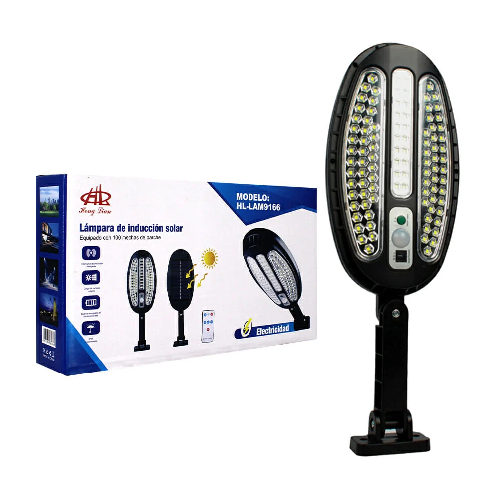Lámpara de inducción solar con sensor de movimiento y control remoto hl-lam9166