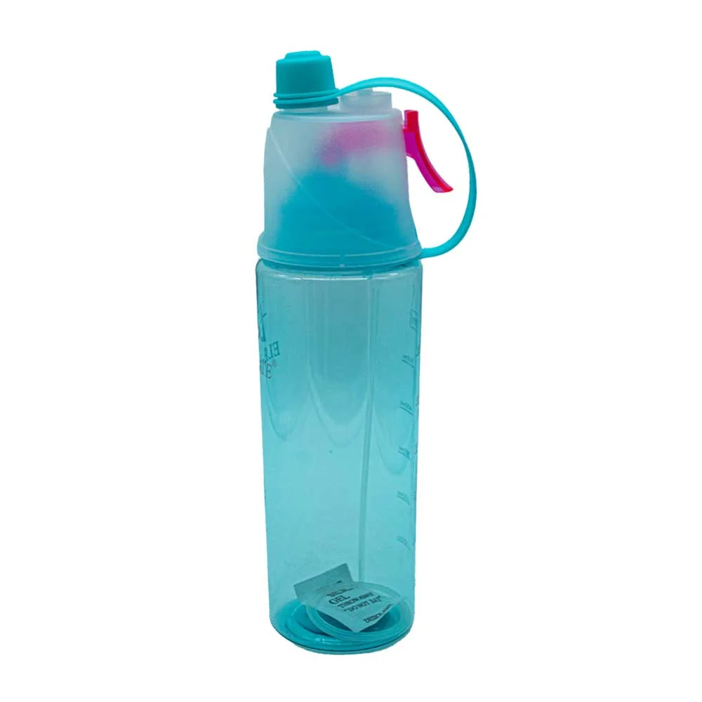 Botella deportiva, con spray pulverizador y medidor motivacional / hog.16