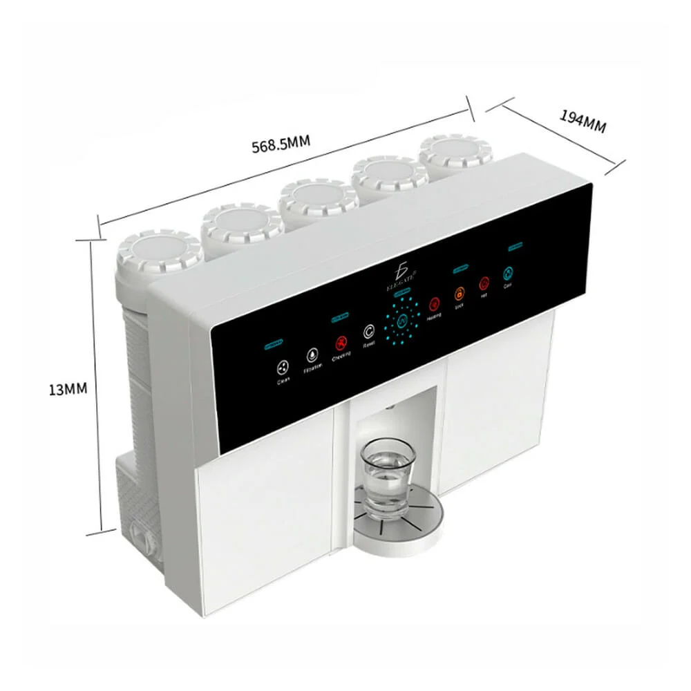 Dispensador de agua fría o caliente y purificador por osmosis inversa de 5 etapas / hog.112
