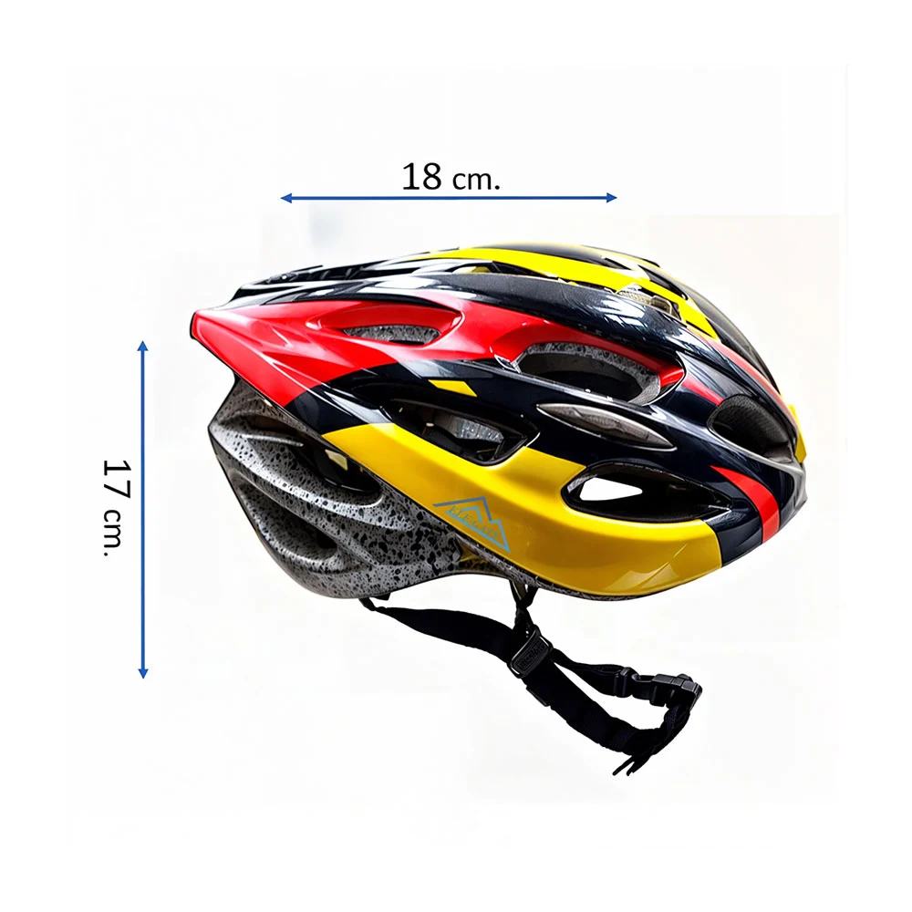 Casco de seguridad para ciclismo o scooter con diseño aerodinámico y con sistema de ajuste