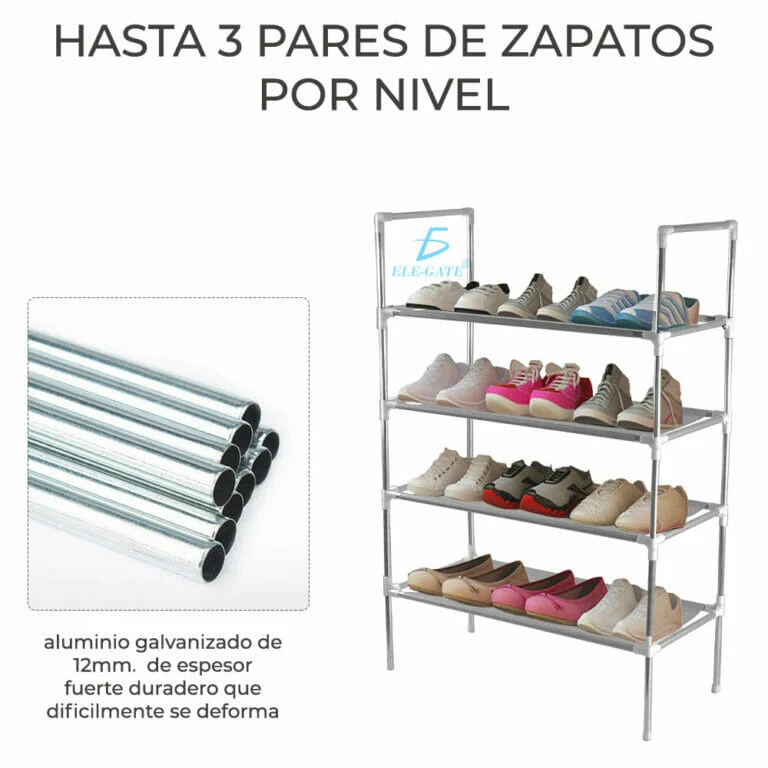 Zapatero metálico 4 niveles hog.76.4