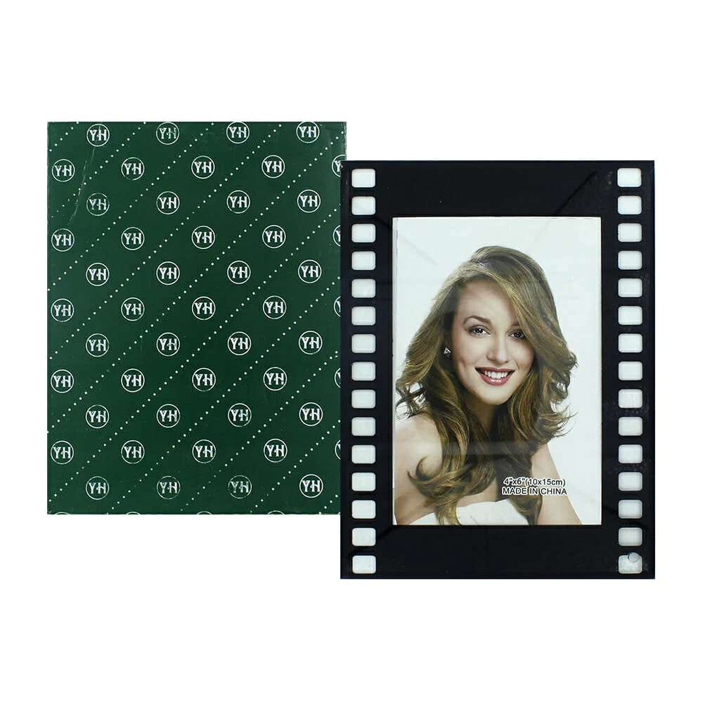 Portarretrato de cristal con diseño rol...