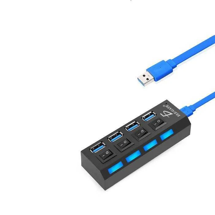 Hub de 4 puertos usb 3.0 con switches de...