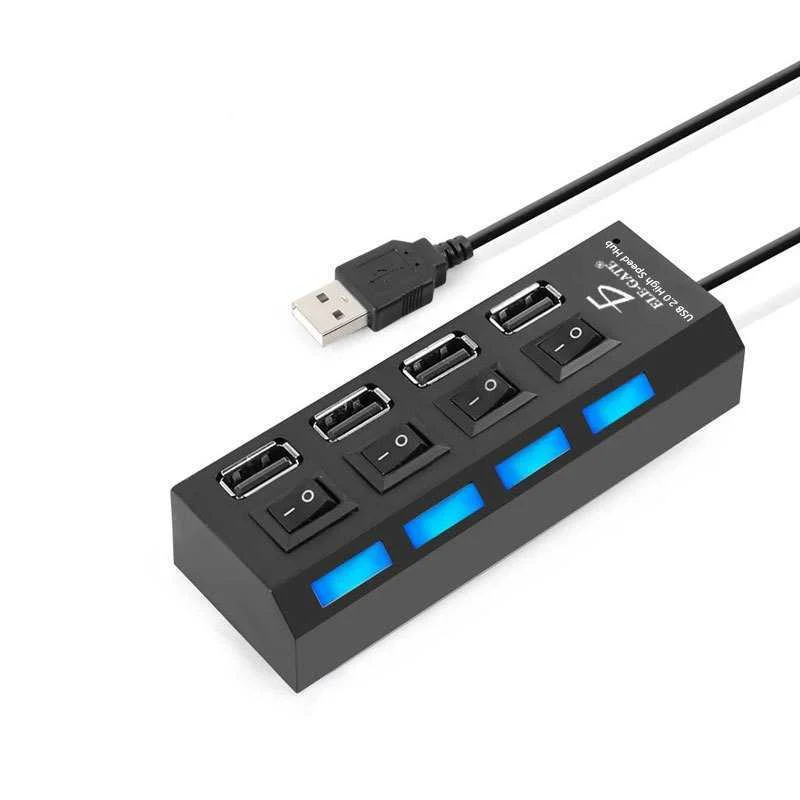 Hub de 4 puertos usb 2.0 para laptop o c...
