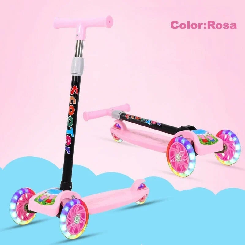 Patín Diablo Scooter Montable 3 Ruedas Luces Led Patineta