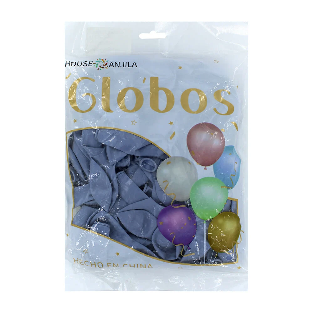 Paquete con 100 globos de látex lisos de 10 pulgadas, variedad de colores / hw-1243