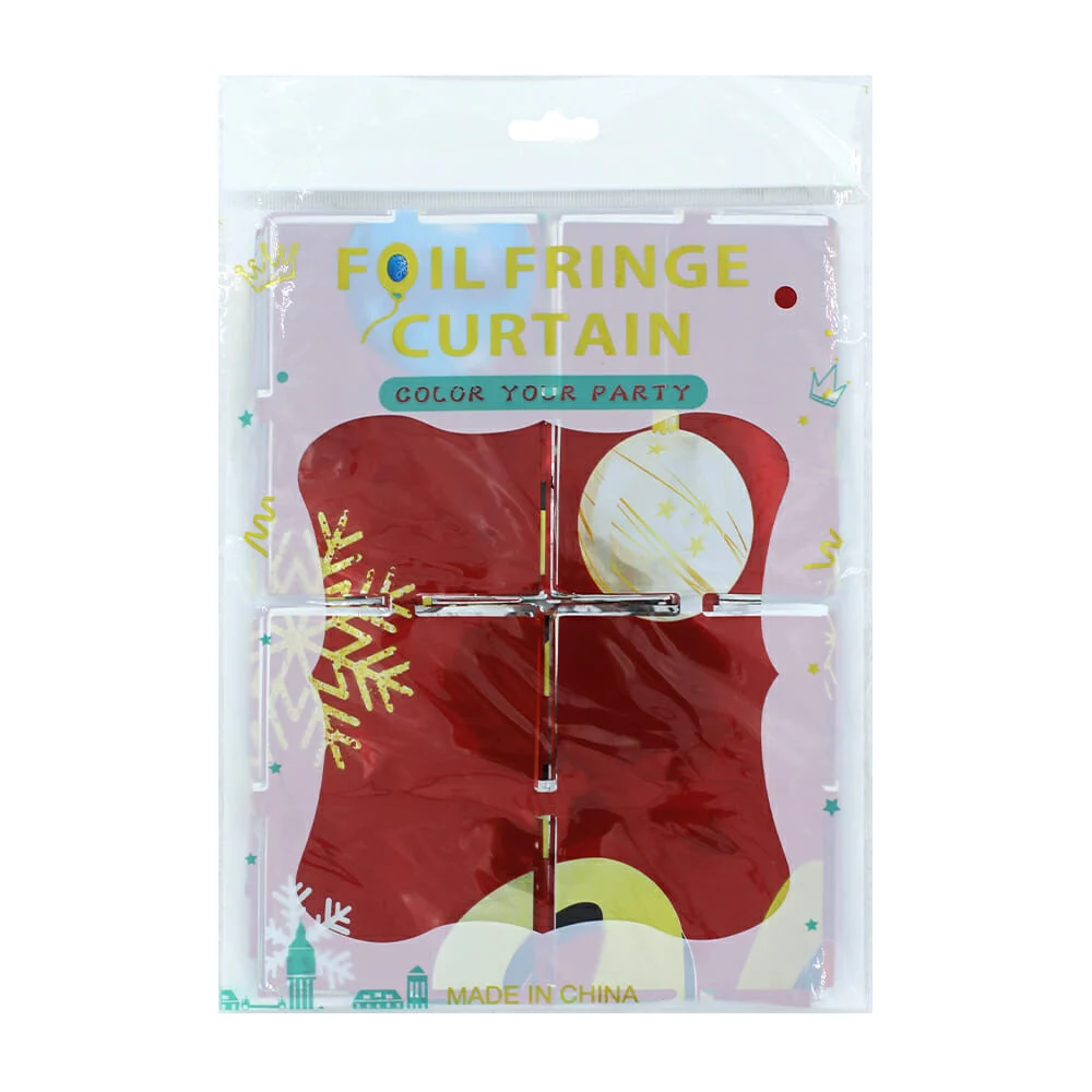 1pza Cortina métalica con estampado navideño, variedad de modelos / foil fringe curtain / hw-1291