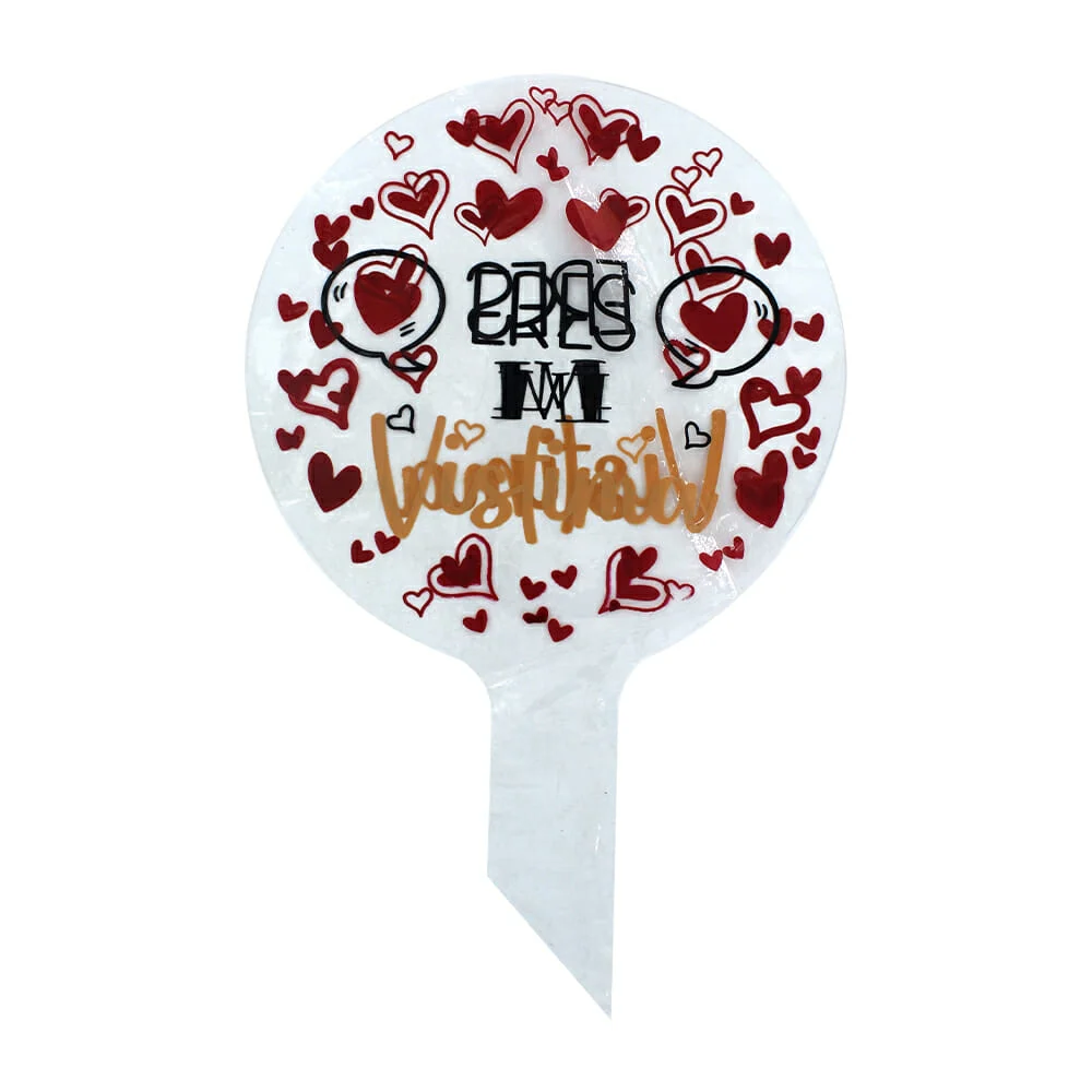 1pza Globo transparente con frases de amor para san valentín / globo transparente con frases / hw-925