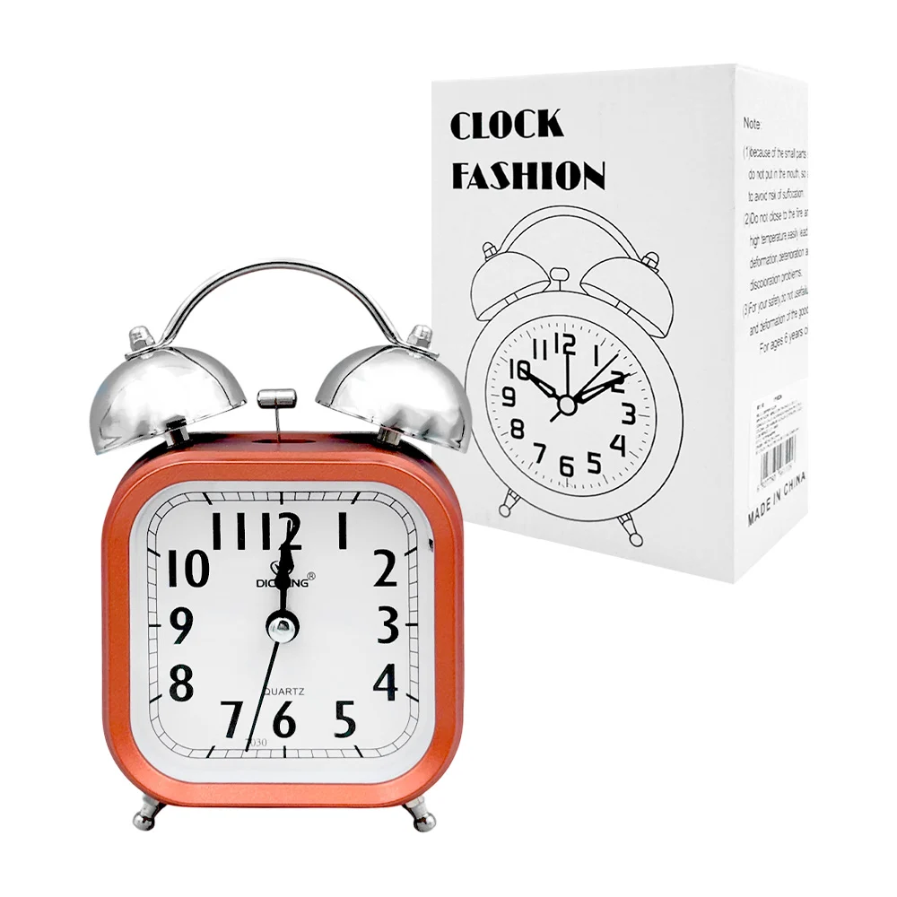 Reloj despertador cuadrado, 14x9cm, variedad de colores / clock fashion / i6110