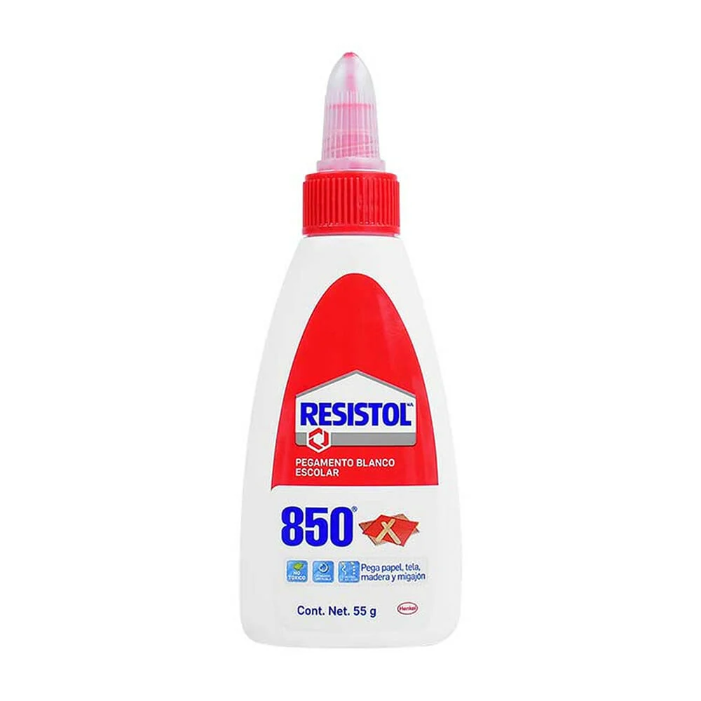 1pza Pegamento resistol líquido blanco multiusos henkel 850, 55g / 1264 / 701101