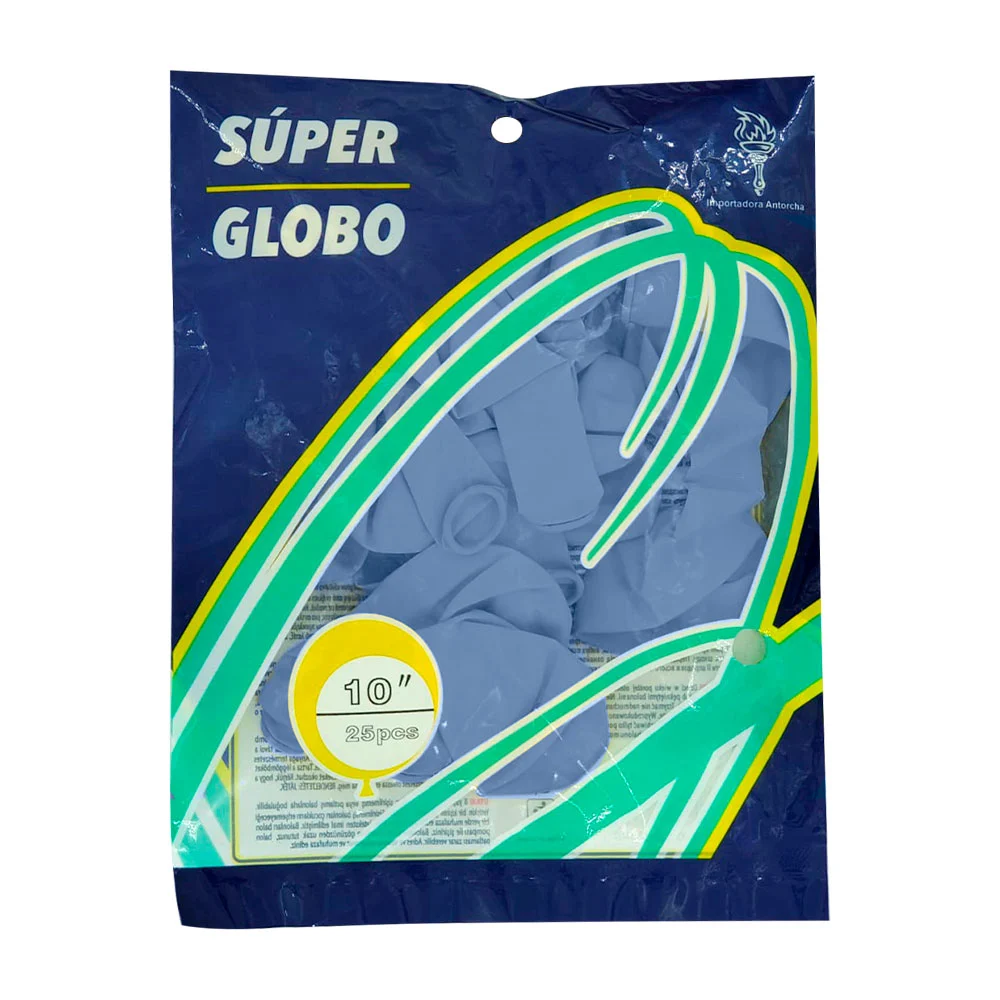 Paquete con 25 globos de látex 10 pulga...