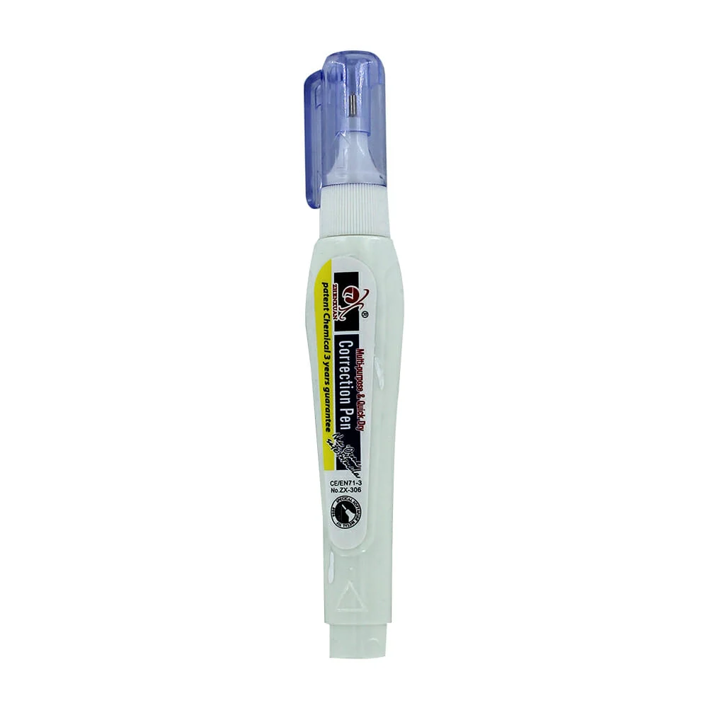 1pza corrector liquido tipo pluma / correction pen / zx-306