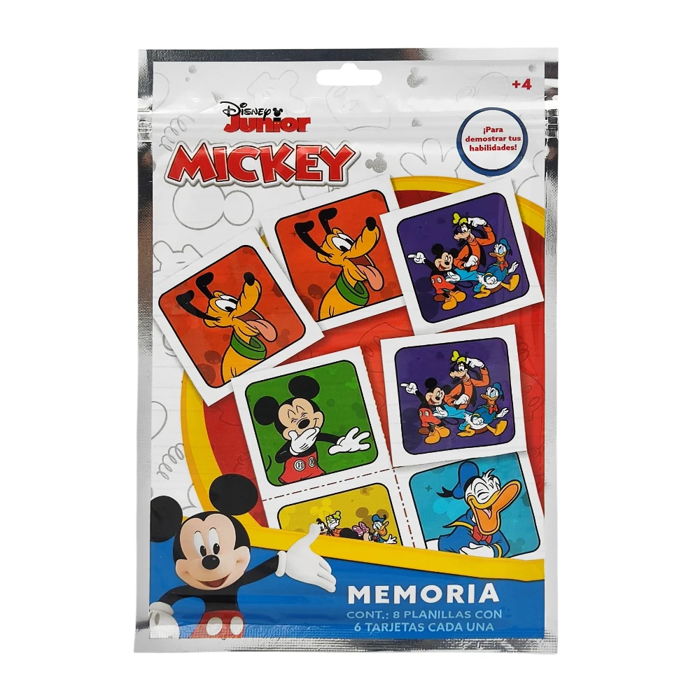 Juego de memoria con 48 cartas estampado de mickey mouse, variedad / j1-m16