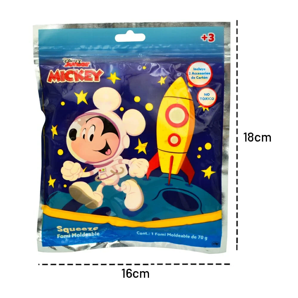 Squeeze / foamy moldeable con diseño de mickey + accesorios j2-mm79
