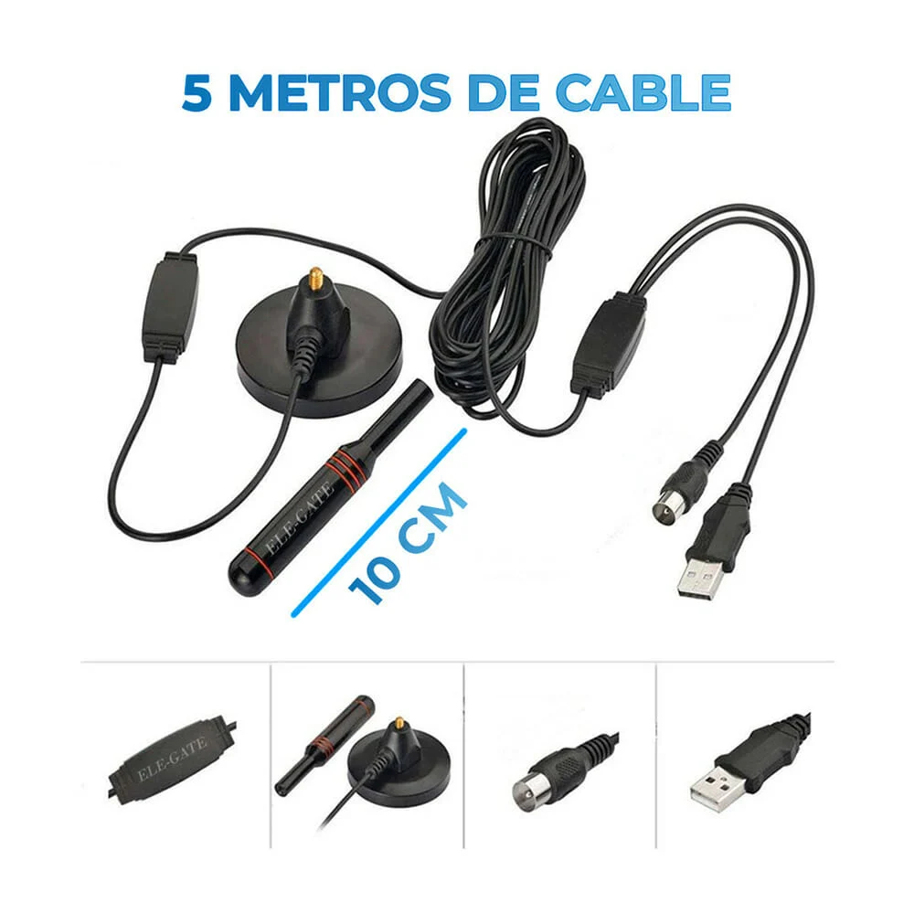 Antena digital hdtv de largo alcance con 5 metros de cable para televisión / jdh.hotv.3011