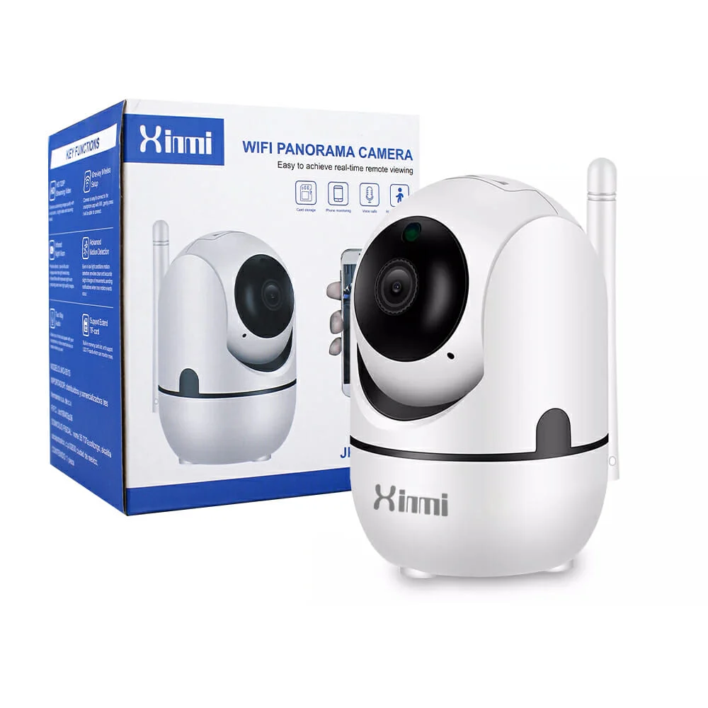 Cámara wifi xinmi panorámica con antena receptora de señal y resolución hd 720p / jkq-0513
