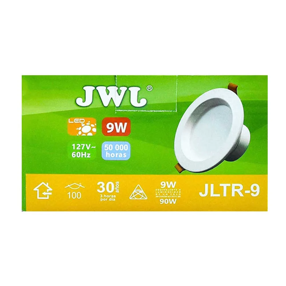 Plafón led empotrable 9w para bote integral luz neutra jltr-9n jwj