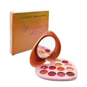 Paleta de sombras con forma de corazón y 12 colores / unicorn beauty …