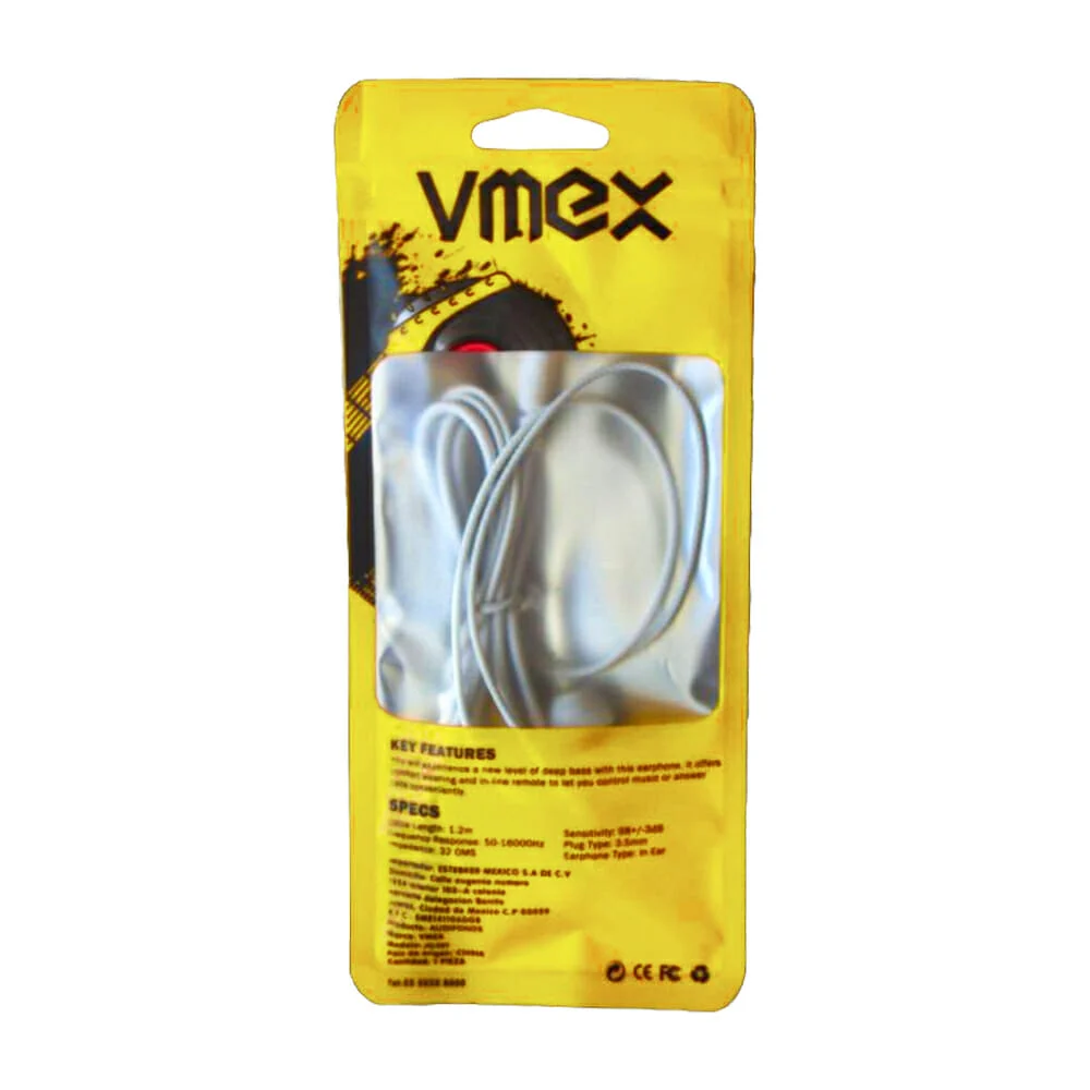 Audífonos alámbricos vmex tipo earphon...