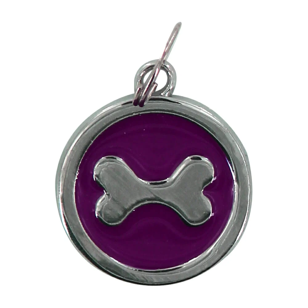 1pza Placa redonda para perro con varied...