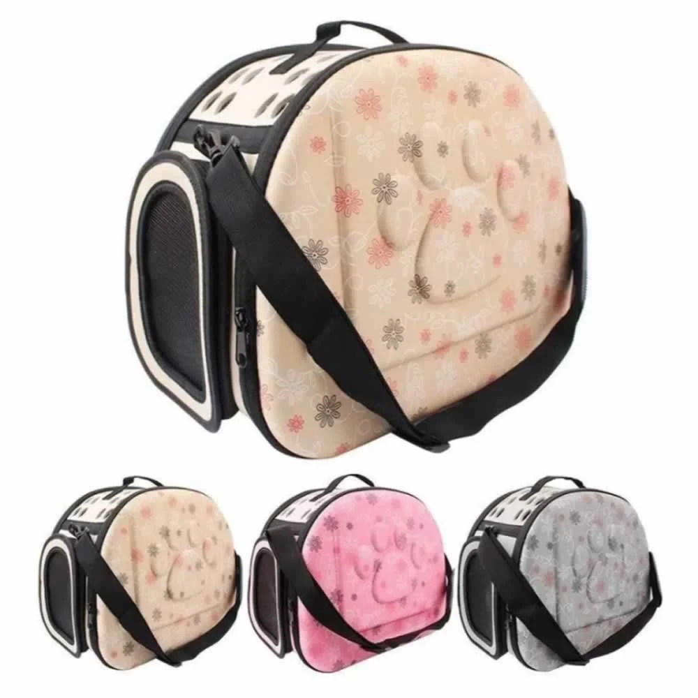 Bolsa transportadora de mascotas, plegable con diseño de flores jr1143