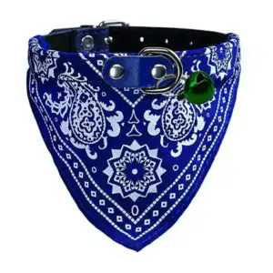 Collar chico con paliacate para mascotas y cascabel, variedad de colo…