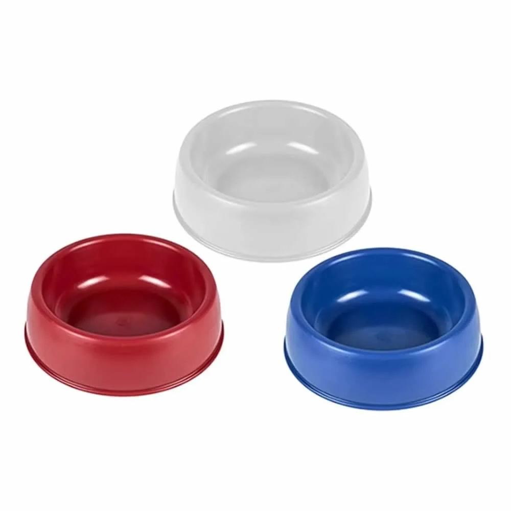 Tazón grande redondo de plástico para comida de mascotas, variedad de colores jr1399