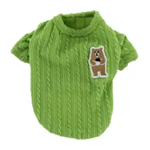 Suéter / camisa efecto tejida para mascota pequeña / jr1664
