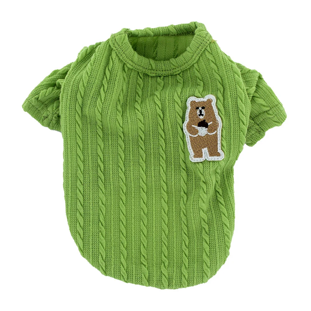 Suéter / camisa efecto tejida para mascota pequeña / jr1664