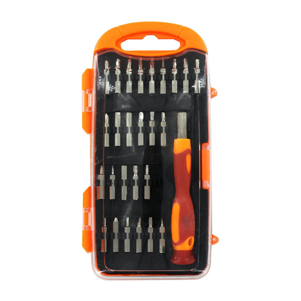 Estuche con desarmador multiusos y 27 pu...