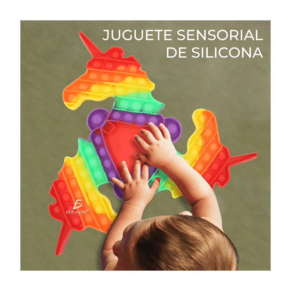 Juguete pop it triple unicornio con dado...