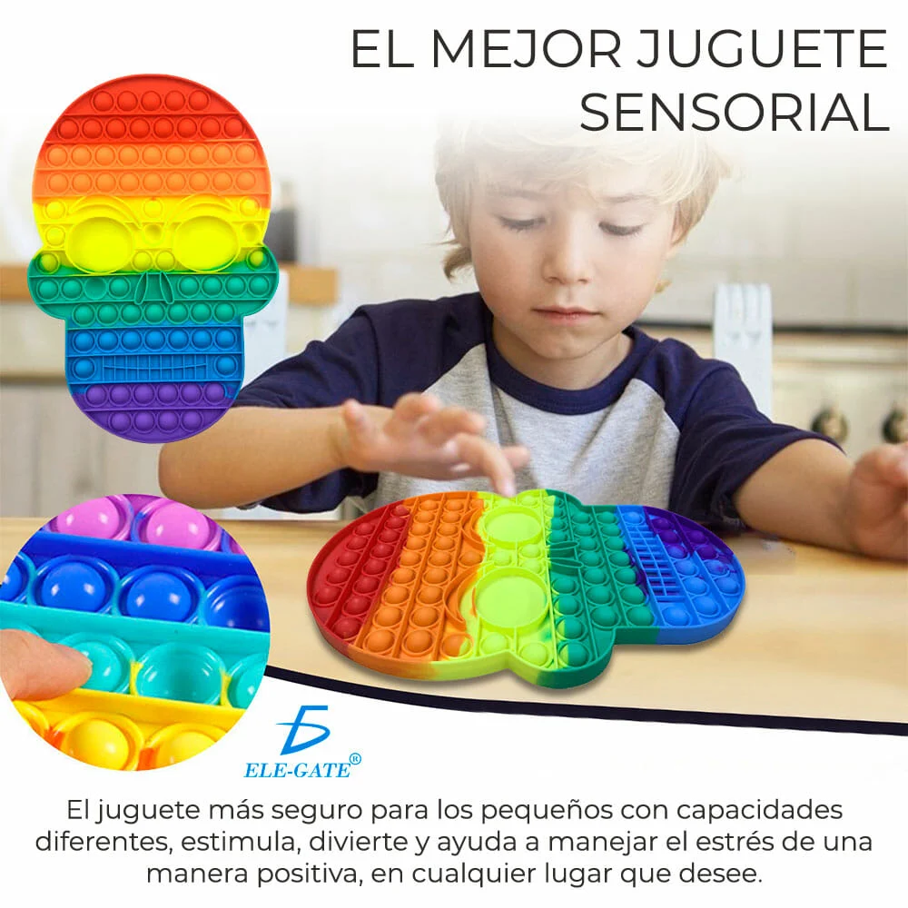 pop it juguete skull