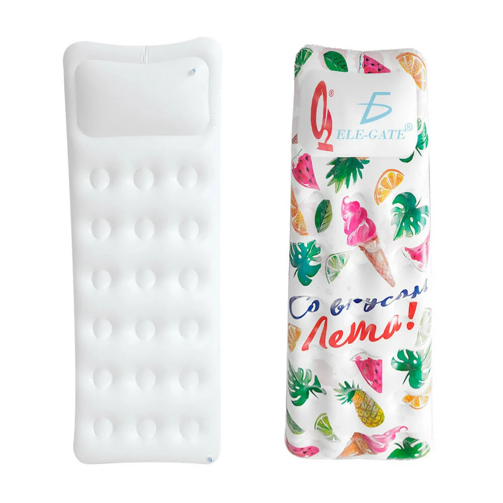 Camastro inflable con textura suave y estampado temático de playa 180x80cm / jug.24.180*80