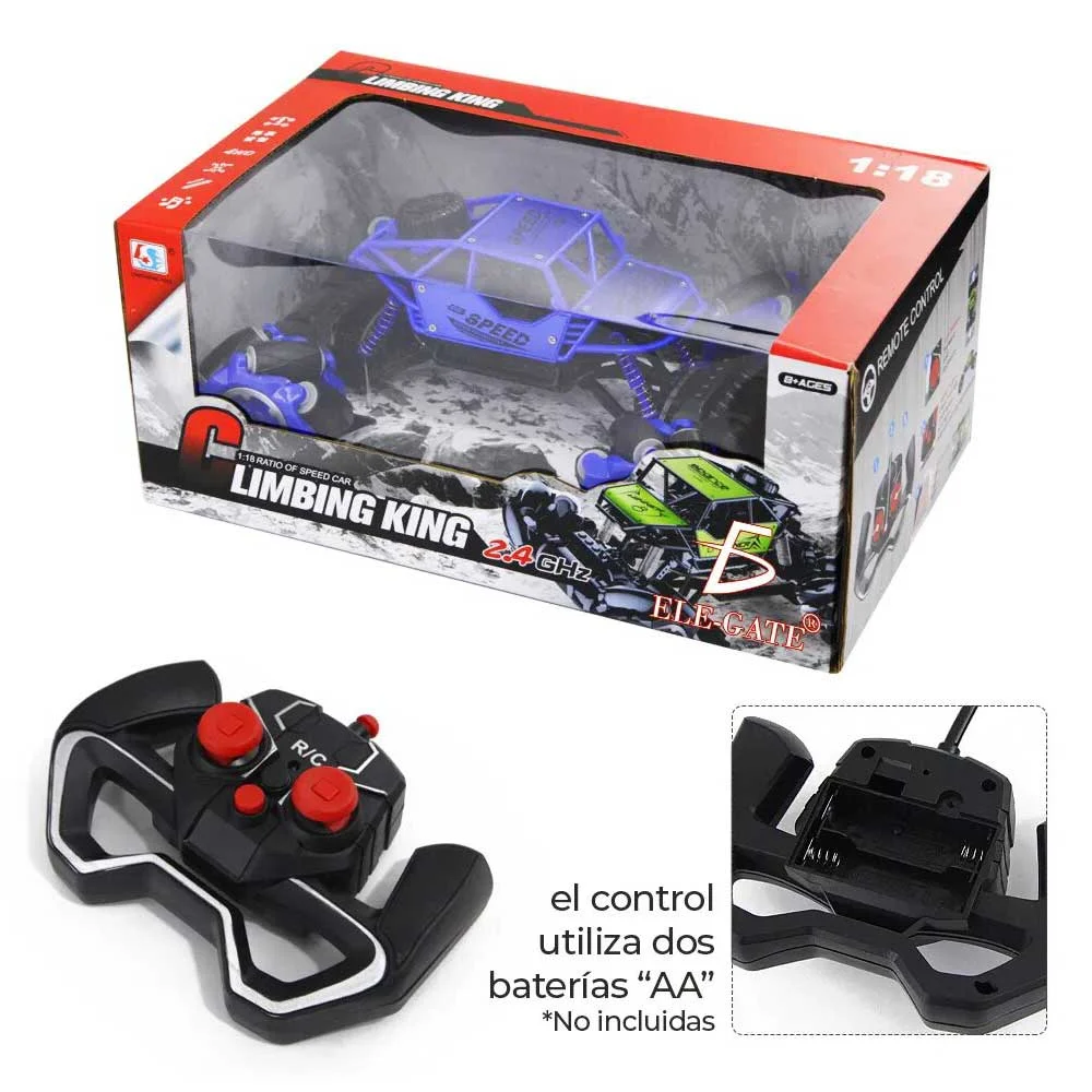 Carro tipo monster truck 4x4 todo terreno a control remoto, variedad de colores / climbing king / jug.955110