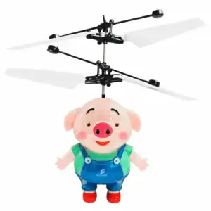Dron helicóptero infantil con diseño de cerdo jug.fxq382