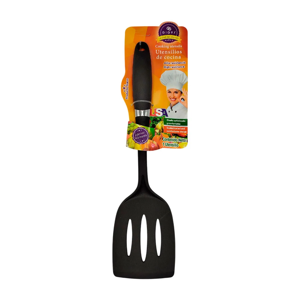 Espátula calada de teflón para cocinar
