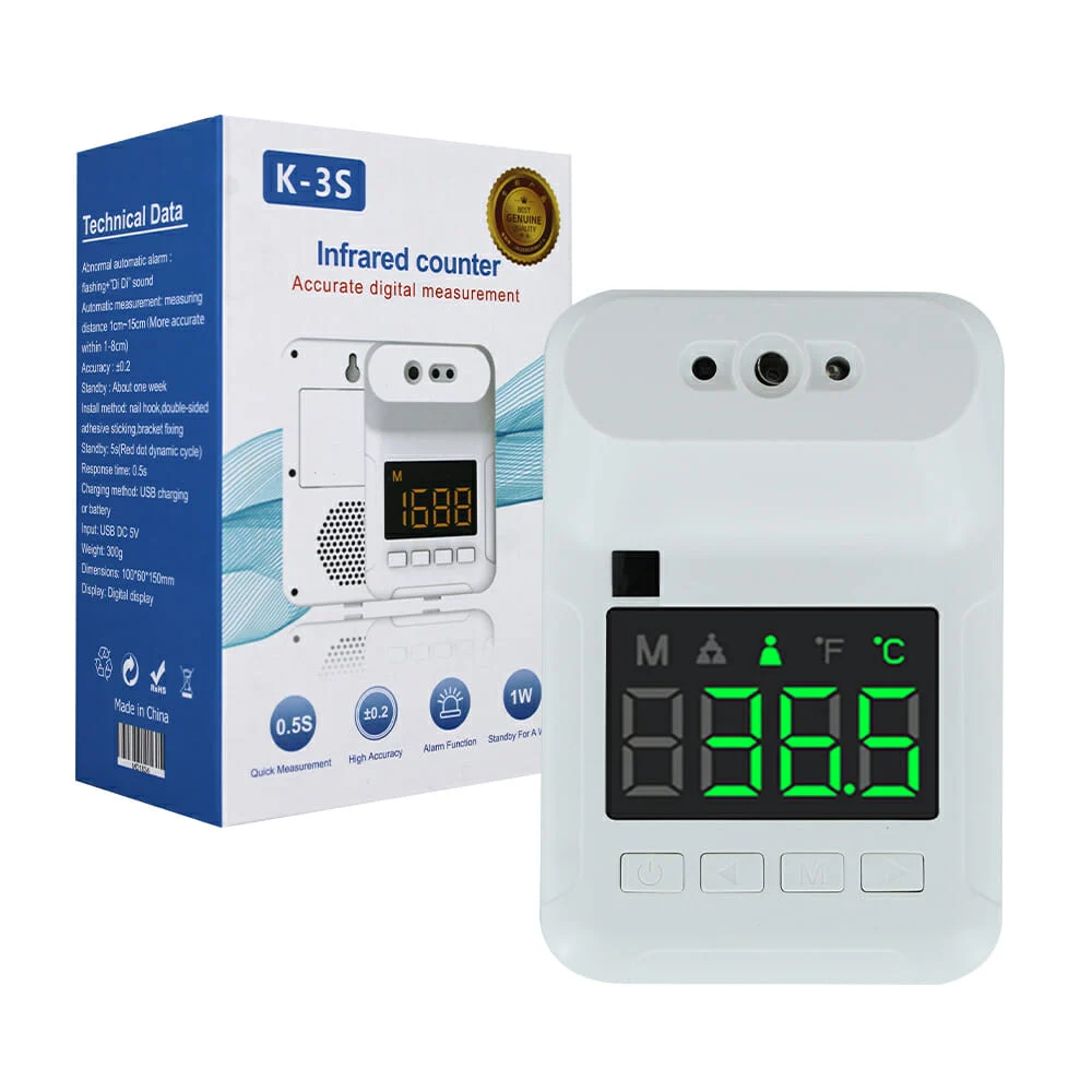 Termómetro digital infrarrojo de pared k-3s / md1834