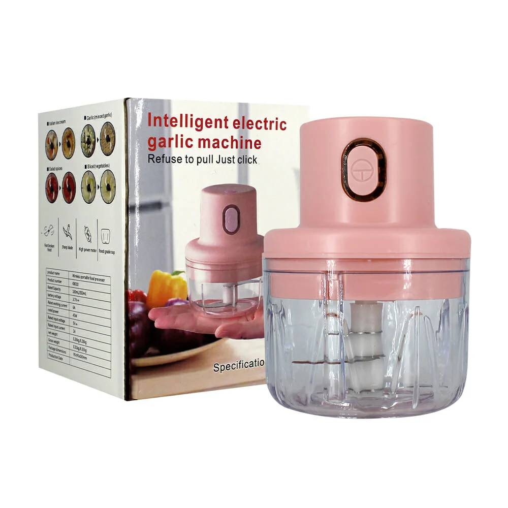 Mini triturador recargable de alimentos con capacidad para 250ml / intelligent electric garlic machine / kb010