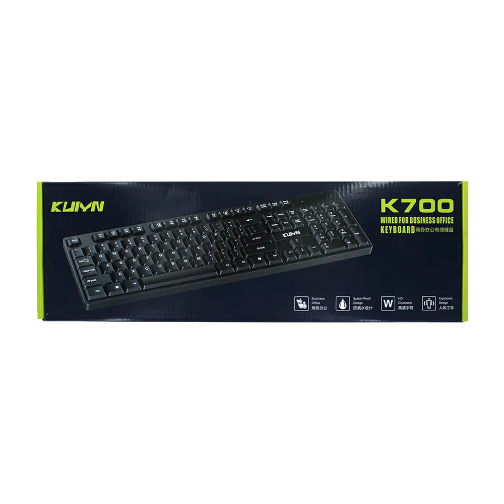 1pza Teclado alámbrico rectangular, com...