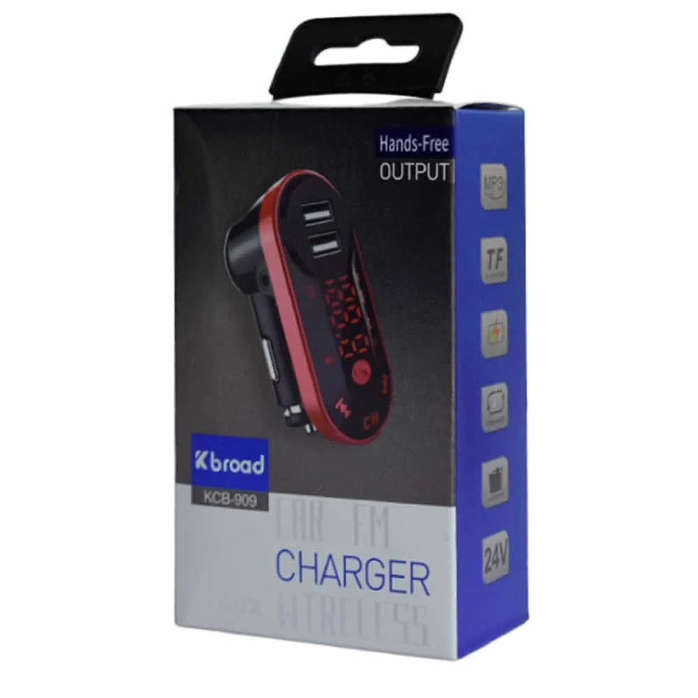 Transmisor bluetooth fm ovalado para automóvil kcb-909