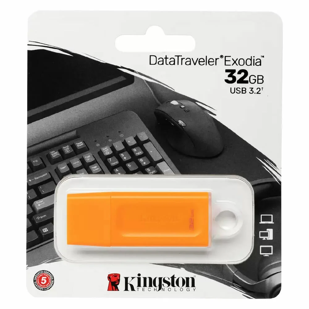 Memoria usb 32 gb, kingston, varios colores 7gr