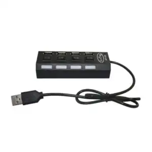 Hub de 4 entradas usb 2.0, con salida usb, switches controladores e i…