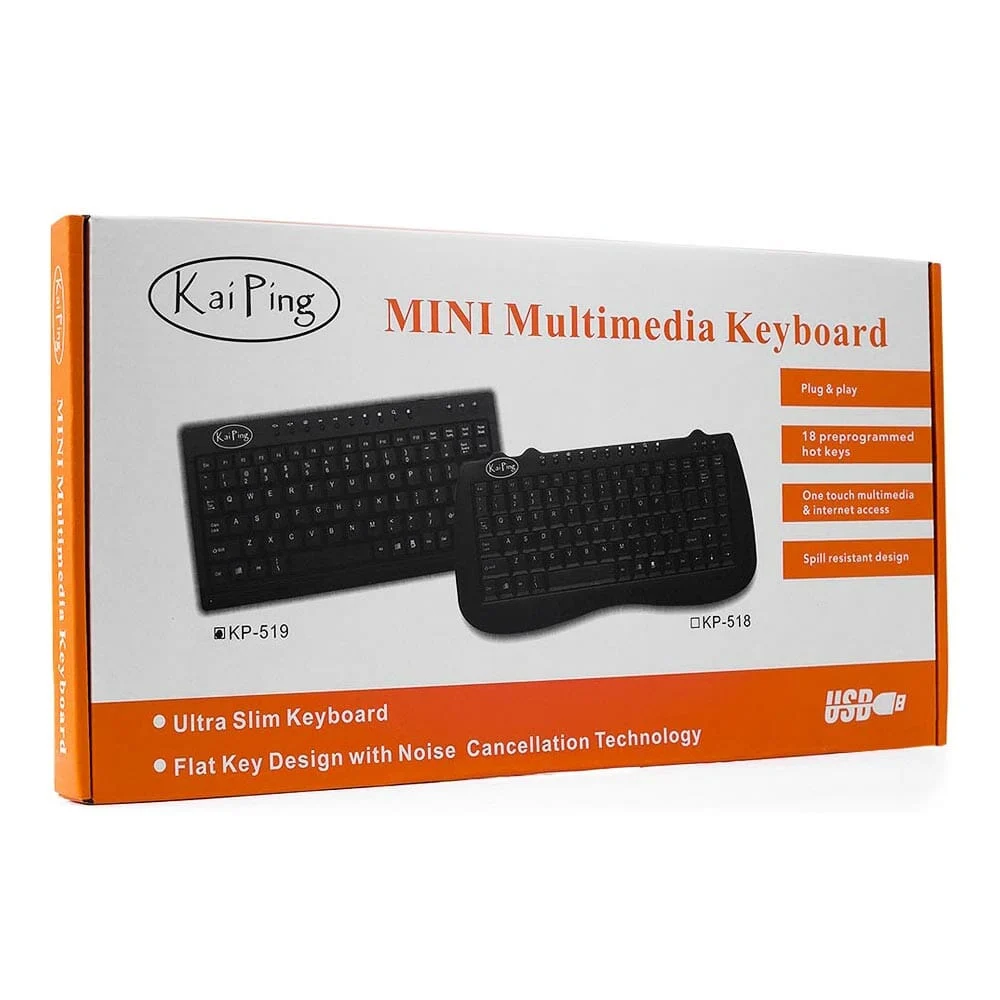 Mini teclado de plástico con formato in...