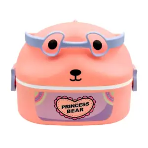 1pza Tupper montable con diseño de animal animado, con asa agarradera…