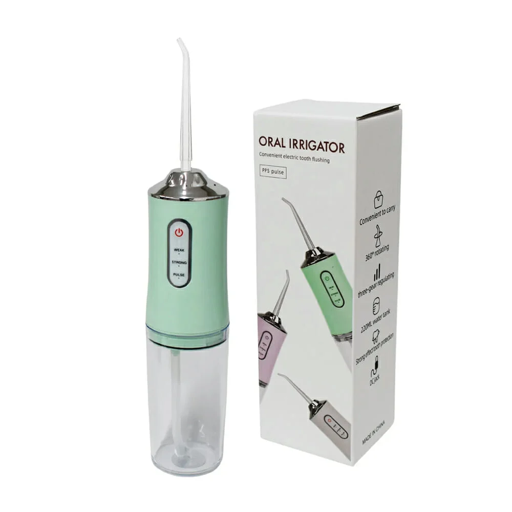 Limpiador bucal eléctrico con 4 cabezales intercambiables y capacidad para 220ml, variedad de colores / oral irrigator