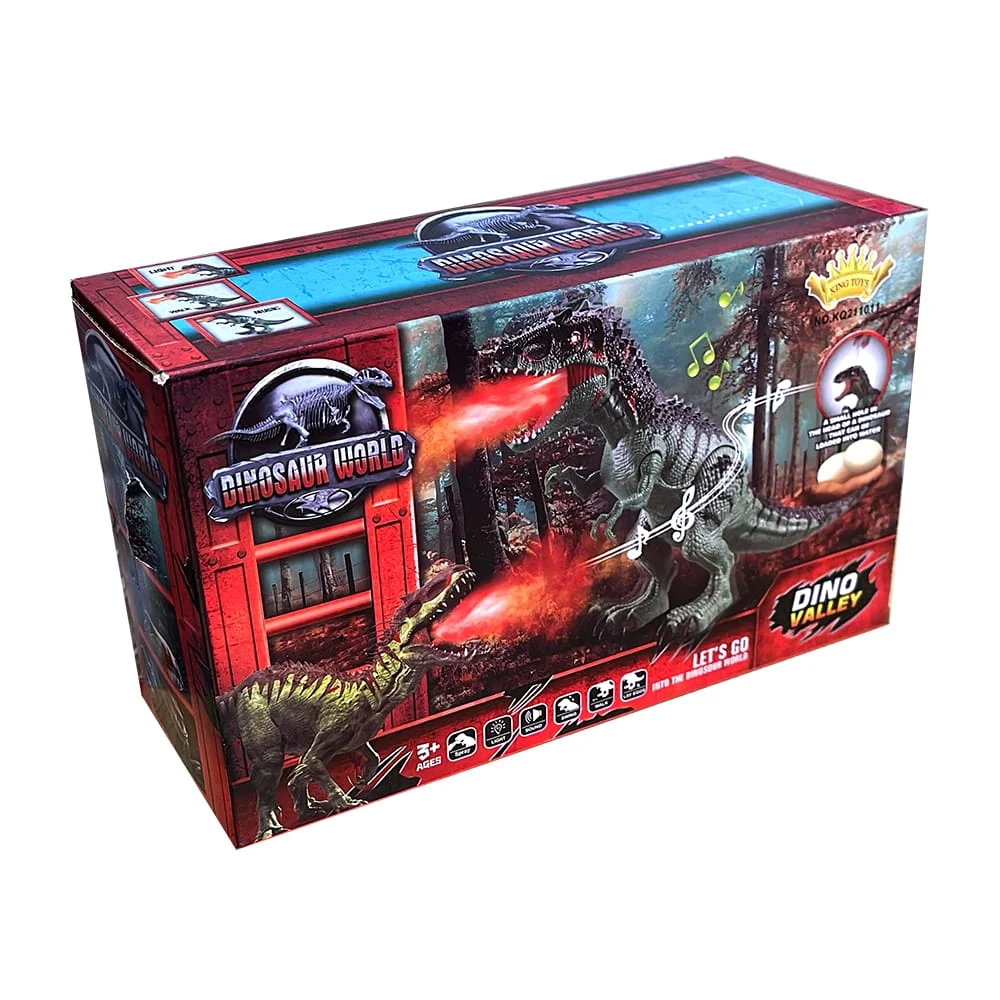 Dinosaurio t-rex móvil con función de vapor a base de agua, luz y sonido, variedad de colores / kq211011