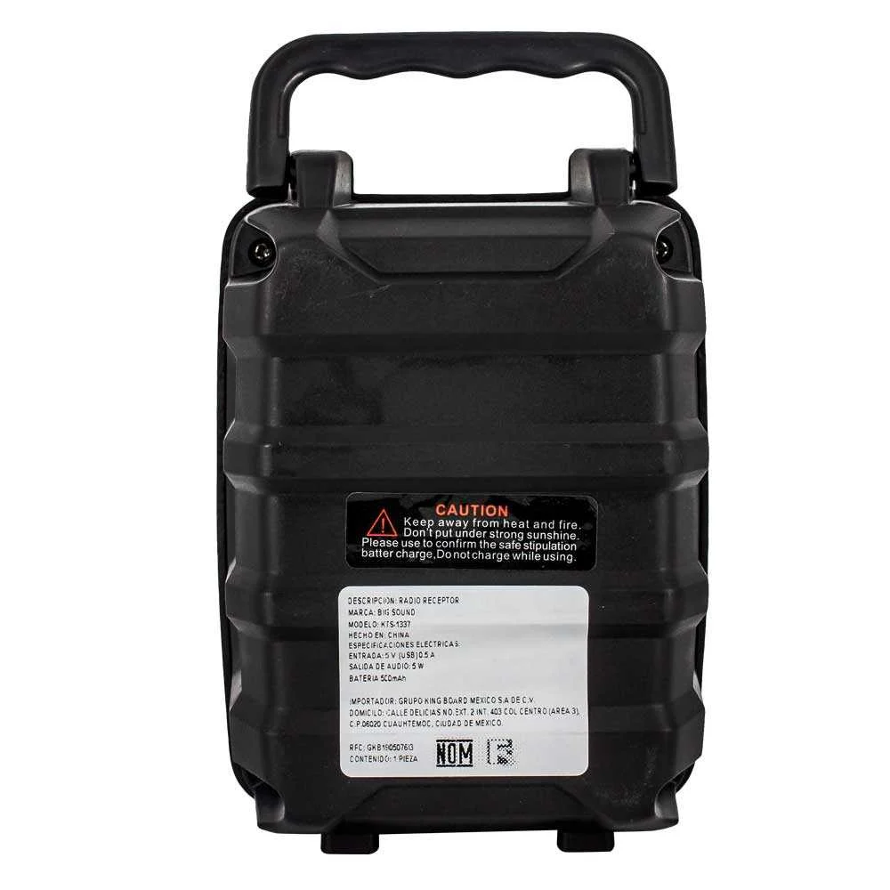 Bocina bluetooth de 3´ kts-1337