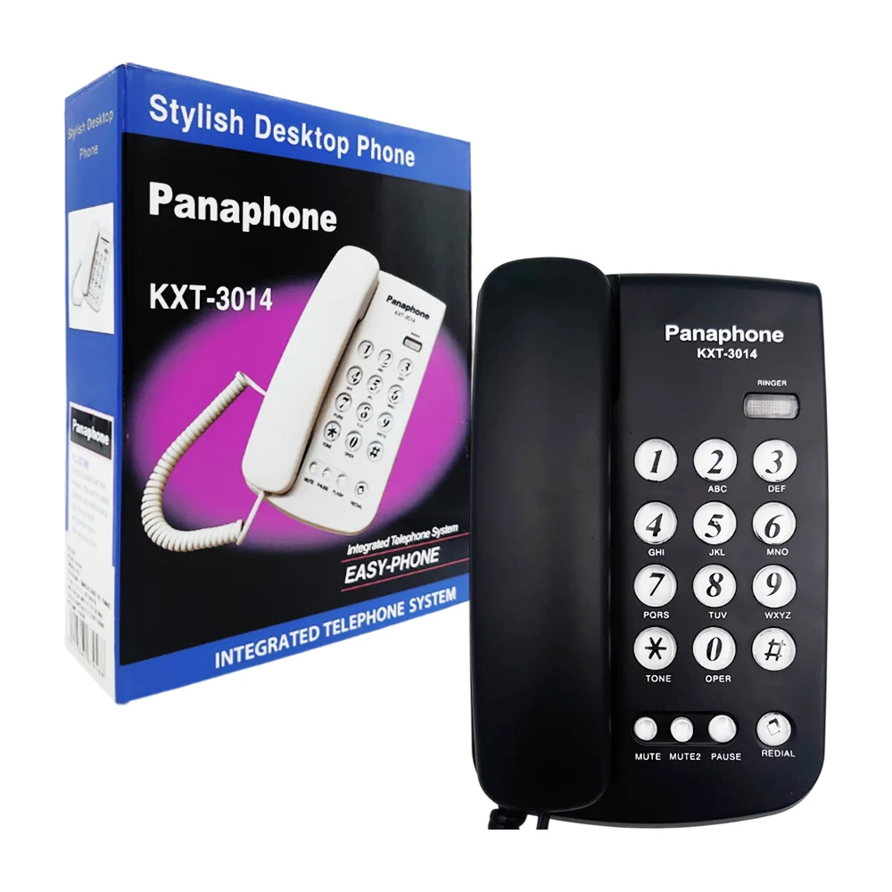 1pza Teléfono fijo de hogar con cuerpo de plástico y 12 dígitos, variedad de colores / panaphone ctx-3014 / lu2081