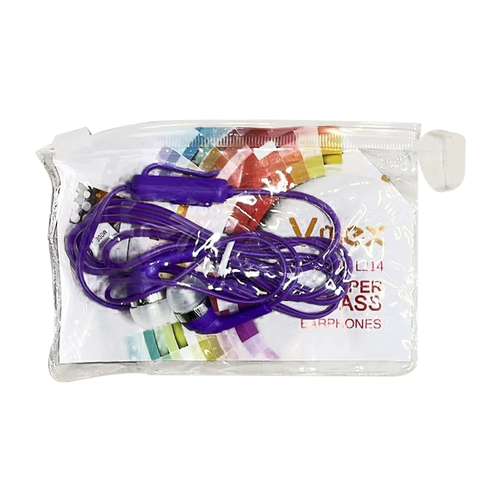 Audífonos alámbricos vmex con sonido super bass y entrada auxiliar 3.5, variedad de colores / d214